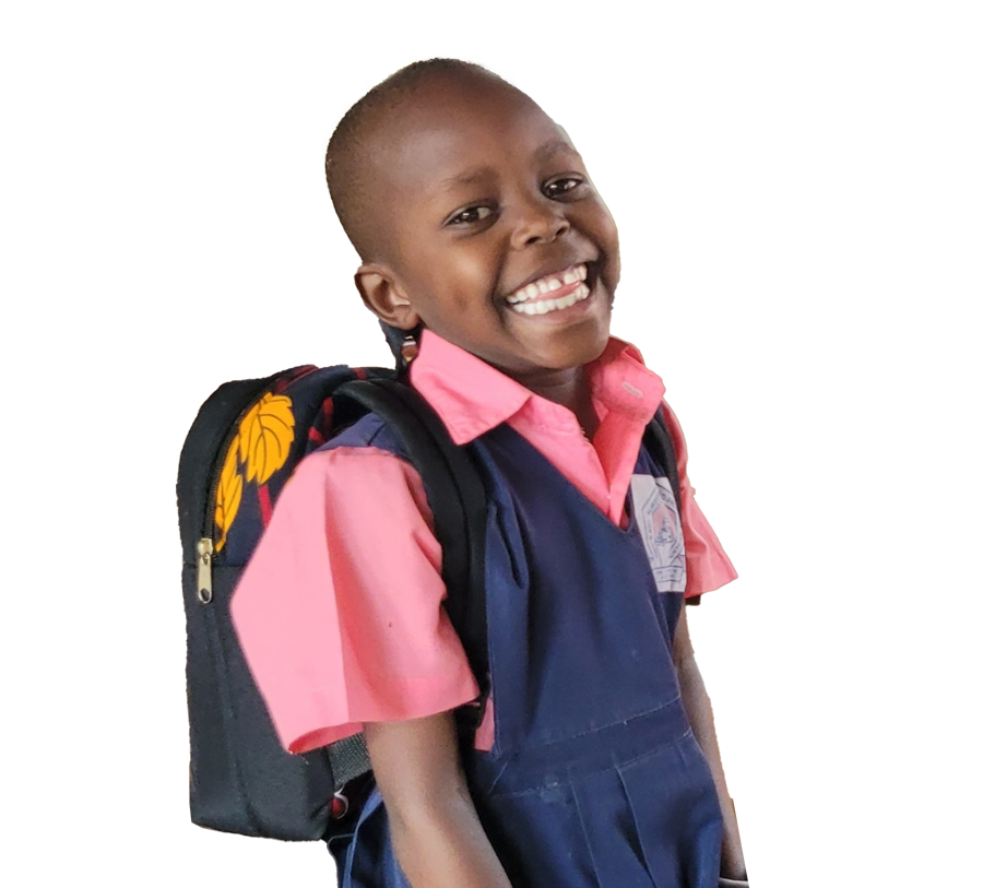Smiling student wearing a backpack